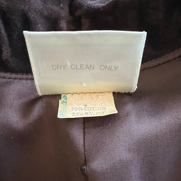 Vintage Koret of California Velvet Look Brown Blazer | No Size Tag - Picture 6 of 10